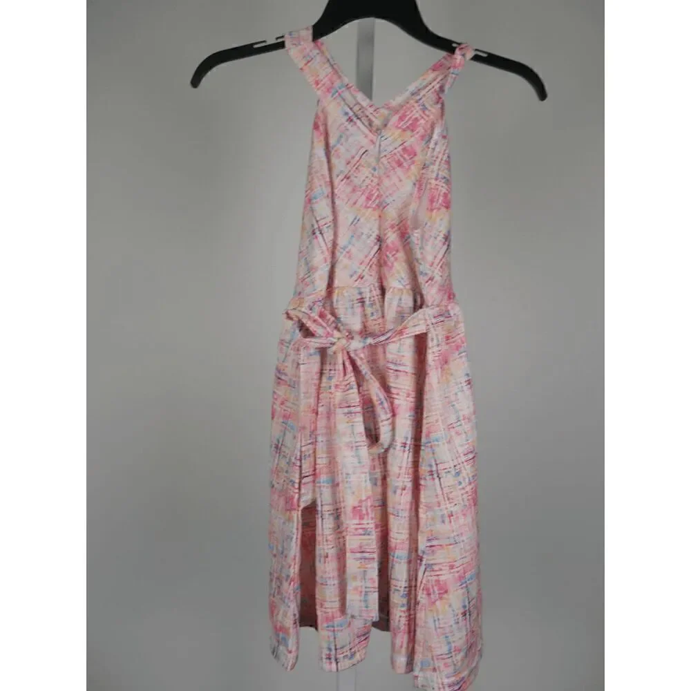 Orchid Lane Girls' Waist Tie Sleeveless Dress 14